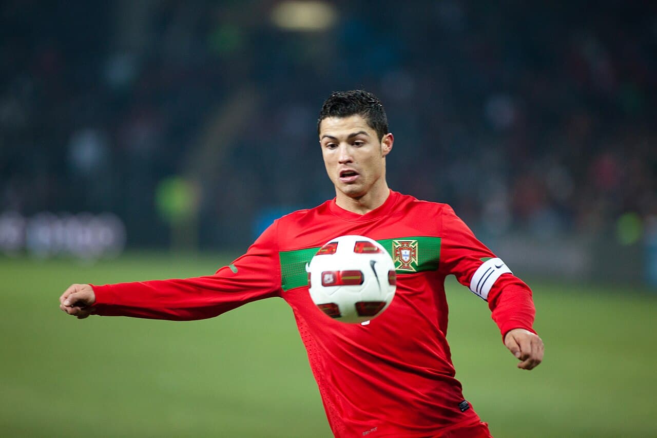 Cristiano Ronaldo in action