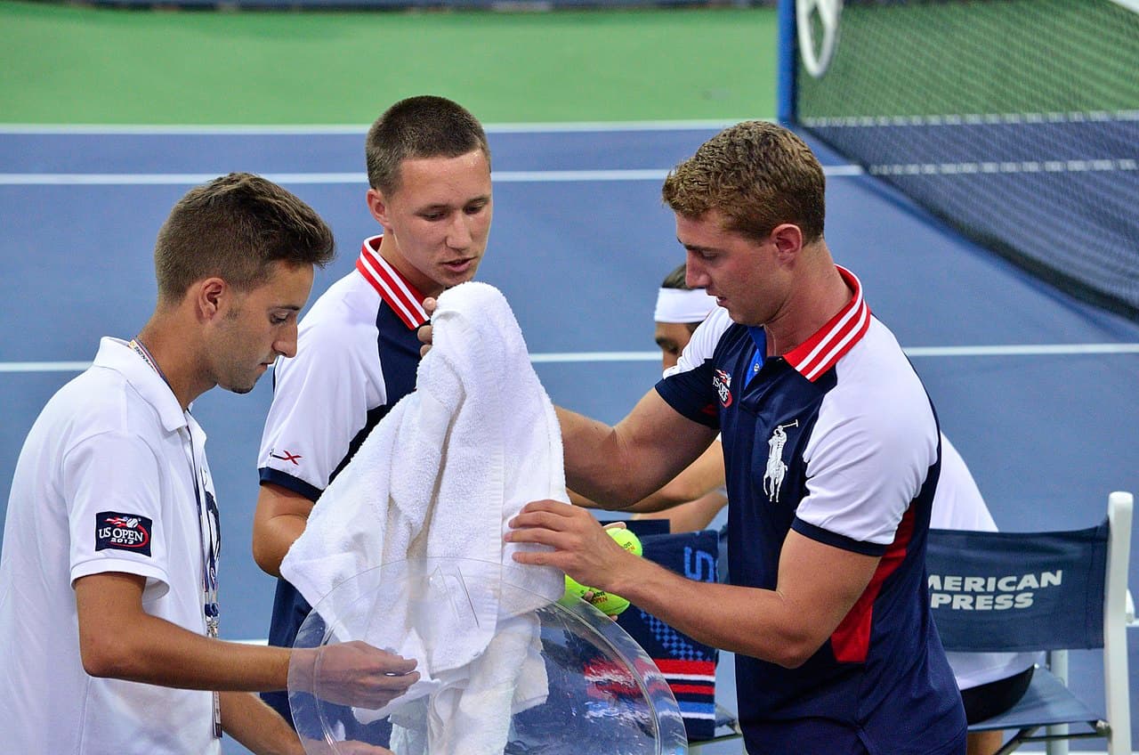 A professional tennis match